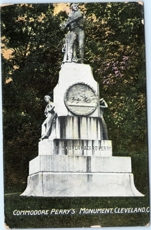 postcard Commodore Perry's Monument, Cleveland, Ohio