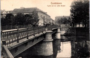 Russia Gumbinnen The Old Bridge Goesev Advertising Postcard C020