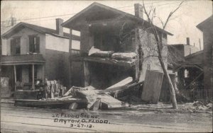 Dayton Ohio Flood of 1913 Damaged House Disaster c1910 Vintage Postcard