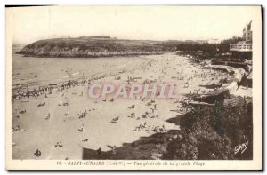 Postcard Old St Lunaire General view of the beach