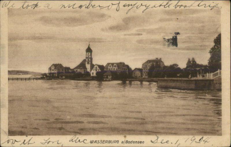 Wasserburg a Bodensee Germany c1920 Postcard