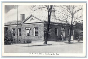 Vandergrift Pennsylvania Postcard US Post Office Exterior c1940 Vintage Antique