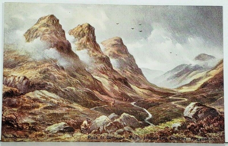 Scotland Pass of Glencoe Hope Charity Argyllshire Murray Macdonald Postcard D18