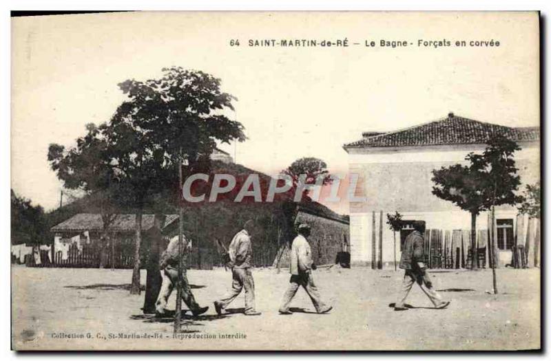 Old Postcard Steam Bagnard Saint Martin de Re The penal colony in Forcats cho...