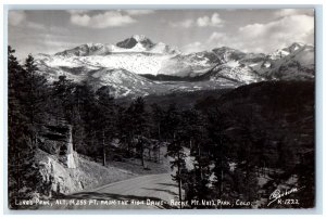 Longs Peak From The High Drive Rocky Mountains Nat'l Park CO RPPC Photo Postcard
