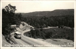 LaFollette Tennessee TN Greyhound Bus Route 25 Real Photo Vintage Postcard
