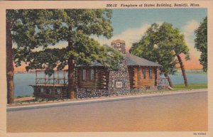 Minnesota Bemidji Fireplace At States Building Curteich
