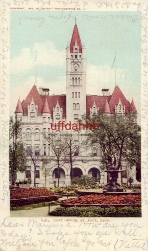 pre-1907 POST OFFICE, ST. PAUL, MN 1906