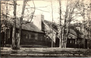 Robin Hood Lodge Sherwood Forest Camp Troy MO Cuivre River Park Postcard I57