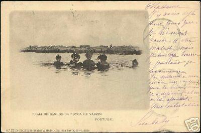 portugal, Praia de Banhos da Povoa de Varzim 1903 Stamp