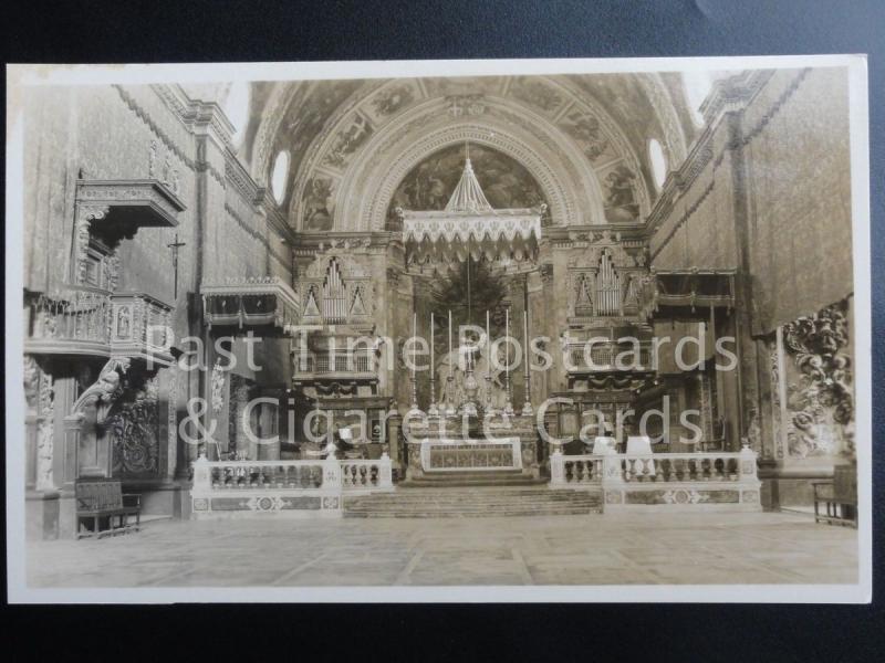 Old RPPC Malta: Interior of St. John's Church, Valletta