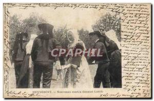 Old Postcard Hennebont New Folklore dancing married Laride