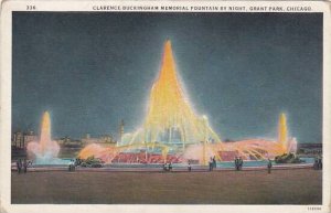 Illinois Chicago Clarence Buckingham Memorial Fountain By Night