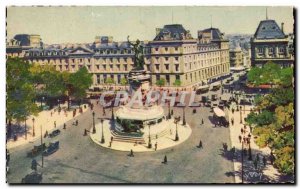 Old Postcard Paris Place De La Republique
