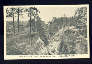 Jesup, Georgia/GA Postcard, Devil's Den, Altamaha River, Camellia Courts, Error?