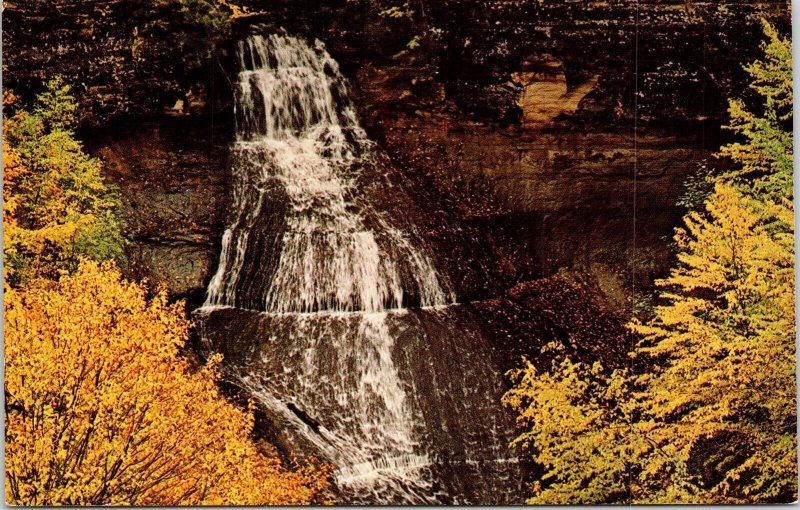 Michigan Chapel Falls Rocks National Lakeshore Park Postcard VTG UNP Avery 