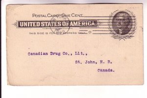 Postal Stationery Jefferson, EM Sergeant Bleach, New York, Used 1898