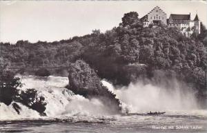 Switzerland Rheinfall mit Schloss Laufen Real Photo