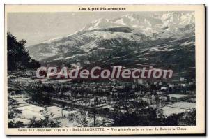 Old Postcard The Alps Picturesque Valley Ubaye Barcelonnette General view tak...