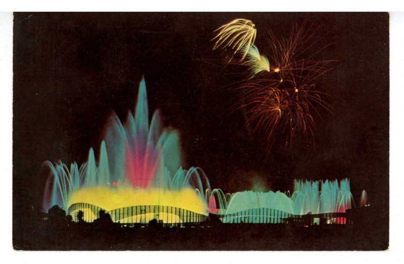 NY - NY World's Fair, 1964-65. Fireworks & Fountain of Planets