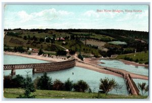Bear River Nova Scotia Canada Postcard Bear River Bridges c1905 Posted