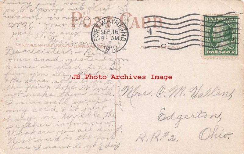 IN, Fort Wayne, Indiana, Hope Hospital, Entrance Scene, 1910 PM