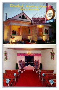 Dual View Rosebud Wedding Chapel Reno Nevada NV UNP Chrome Postcard S9