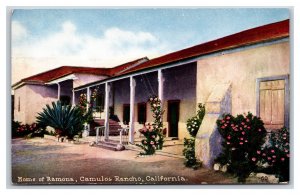 The Home of Ramona at Camulos California CA UNP DB Postcard C20