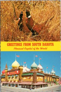 Postcard SD Greetings from South Dakota Pheasant Capitol of the World