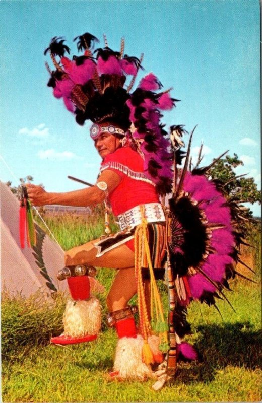 OK, Oklahoma  HUGH DOYEBI Kiowa Indian Dancer  NATIVE AMERICAN  Vintage Postcard