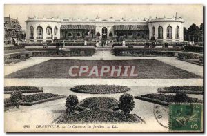 Old Postcard Deauville Casino and gardens