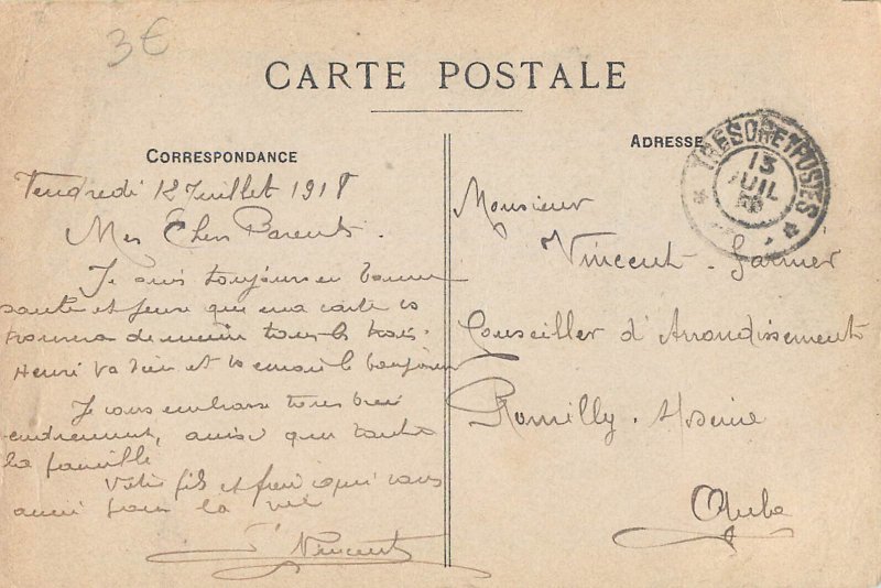 Drawn military artist L. Boutin 1918