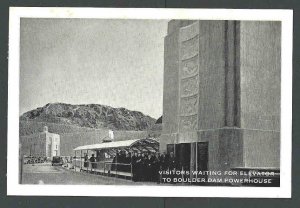 Ca 1938 PPC* NV Visitors WAiting For Elev To Boulder Dam Powerhouse Used Etc