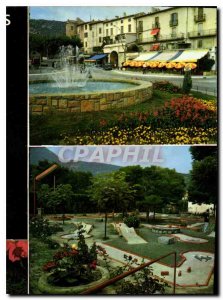 Postcard Modern Nyons Drome the Fountain roundabout and Golf