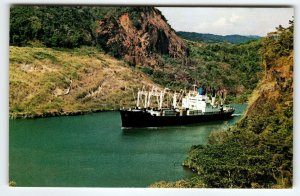 Prudential Lines Ship Boat Postcard Panama Canal Chrome Mike Roberts Unused