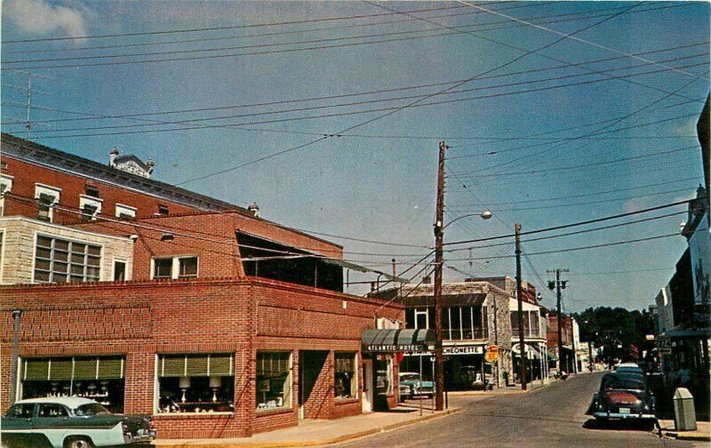 Automobiles Berlin Maryland Main Street North Tingle Printing Postcard 20-3973