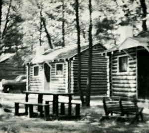 Sun-Ray Cabins Whitehall Michigan MI US 31 UNP Vtg Chrome B & W Postcard