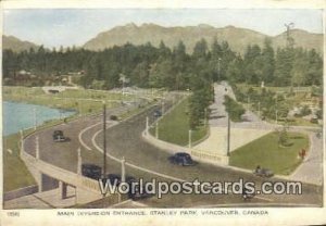 Main Diversion Entrance, Stanley Park Vancouver British Columbia, Canada 1953...