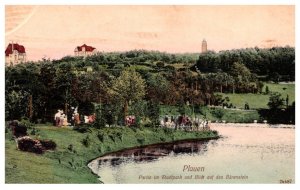 Germany  Plauen  Patlie im Stodlpark und Blick den  Burenstein