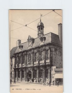 Postcard L'Hôtel de Ville, Troyes, France