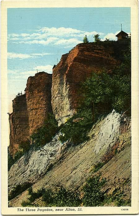 The Three Pagodas - Near Alton IL, Illinois - circa 1910