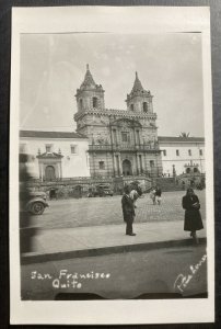 Mint Ecuador Real Picture Postcard RPPC San Francisco Church Quito