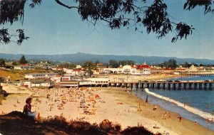 Santa Cruz California Santa Cruz Beach & Casino, Chrome Vintage PC U13381