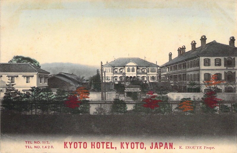 c.'16, Kyoto Hotel, Kyoto, Japan, Advertising , Message, Old Postcard