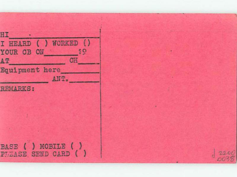 comic - QSL HAM RADIO CARD Oneonta New York NY t0854