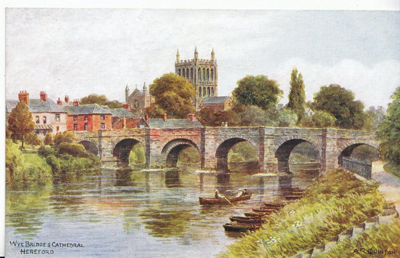 Herefordshire Postcard - Wye Bridge and Cathedral    A3002