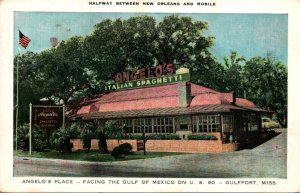 Mississippi Gulfport Angelo's Place Italian Restaurant 1954