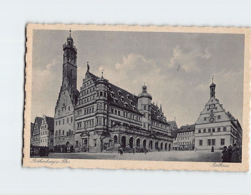 Postcard Rathaus Rothenburg ob der Tauber Germany