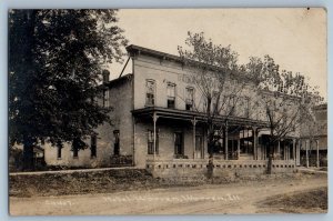 c1910's Hotel Warren Building Warren Illinois IL Childs RPPC Photo Postcard