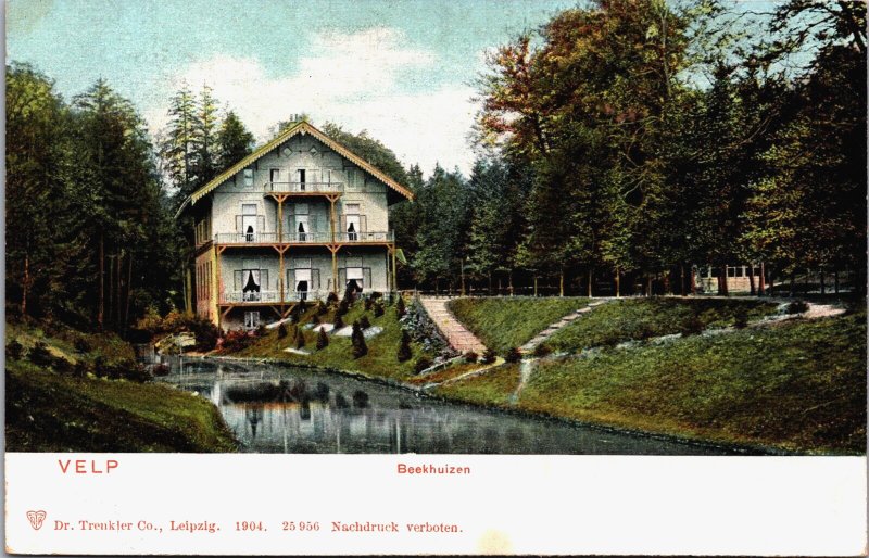 Netherlands Velp Beekhuizen Vintage Postcard C312